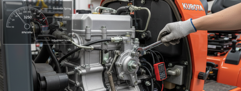 Kubota governor adjustment