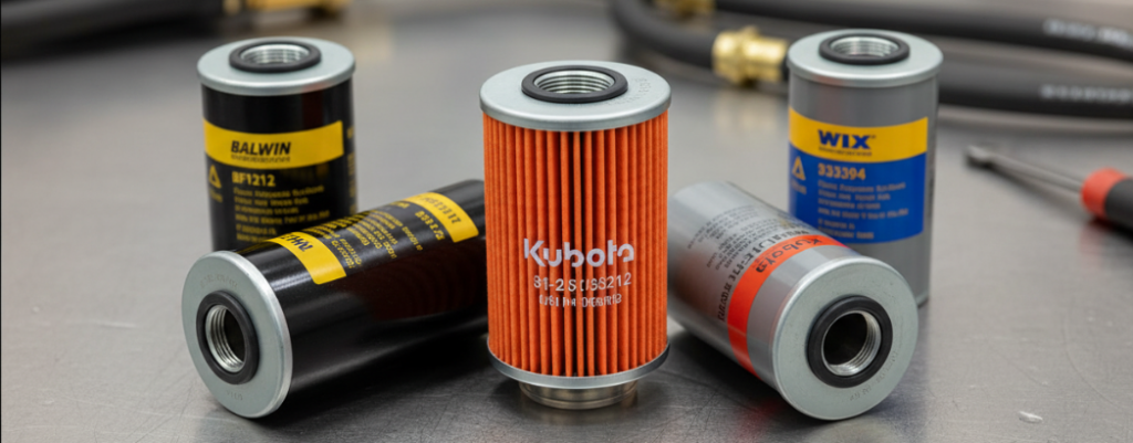 kubota fuel filter cross reference